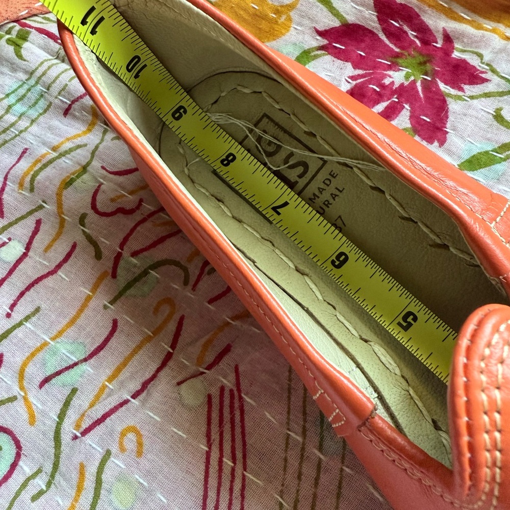 Tigris Orange Leather Slip-On Shoes - Picture 9 of 11